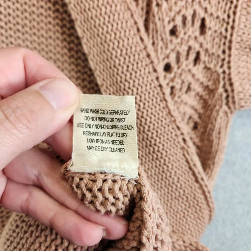 Johnny Was Sweater Womens M Neutral Beige Calme Cardigan Tunic Boho Western - Picture 11 of 13